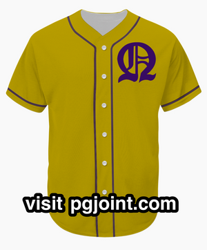 Embroidered old English baseball jersey