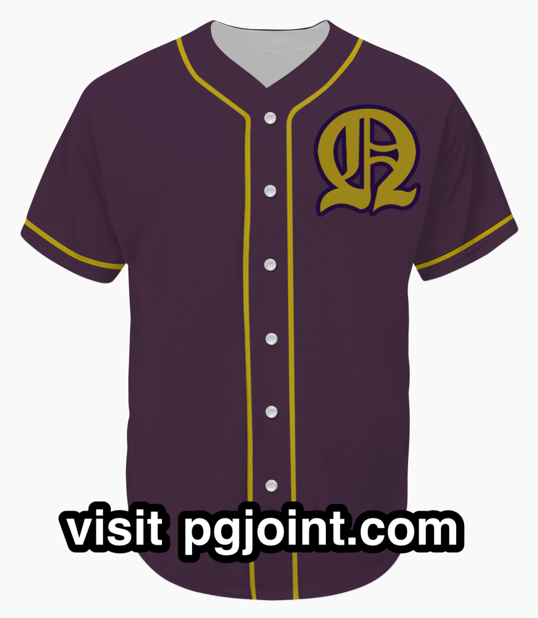 Embroidered old English baseball jersey