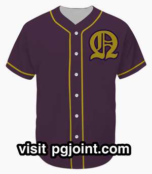Embroidered old English baseball jersey