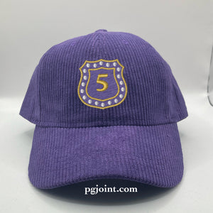 Corduroy embroidered crest dad hat