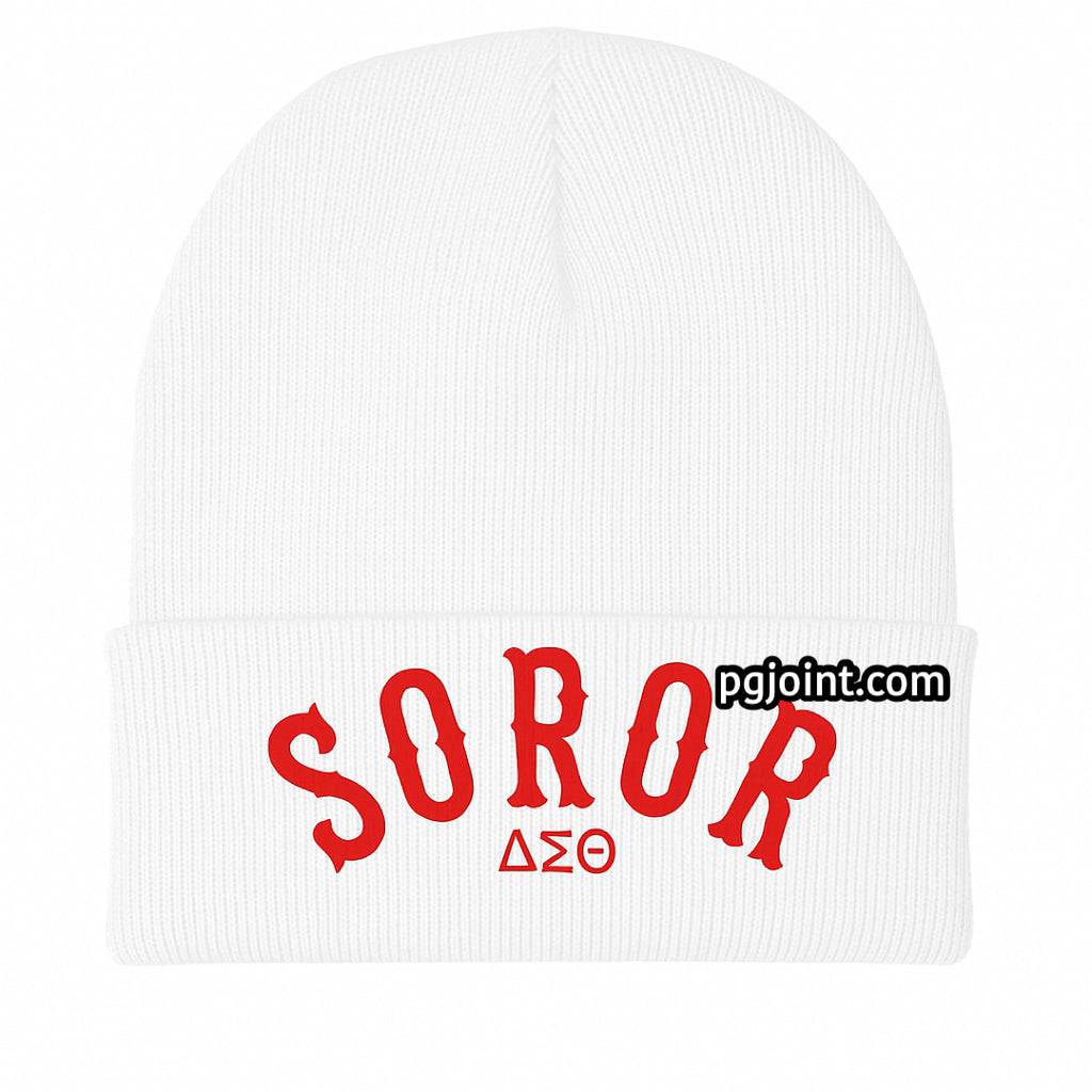 Soror embroidered beanie Delta Sigma Theta