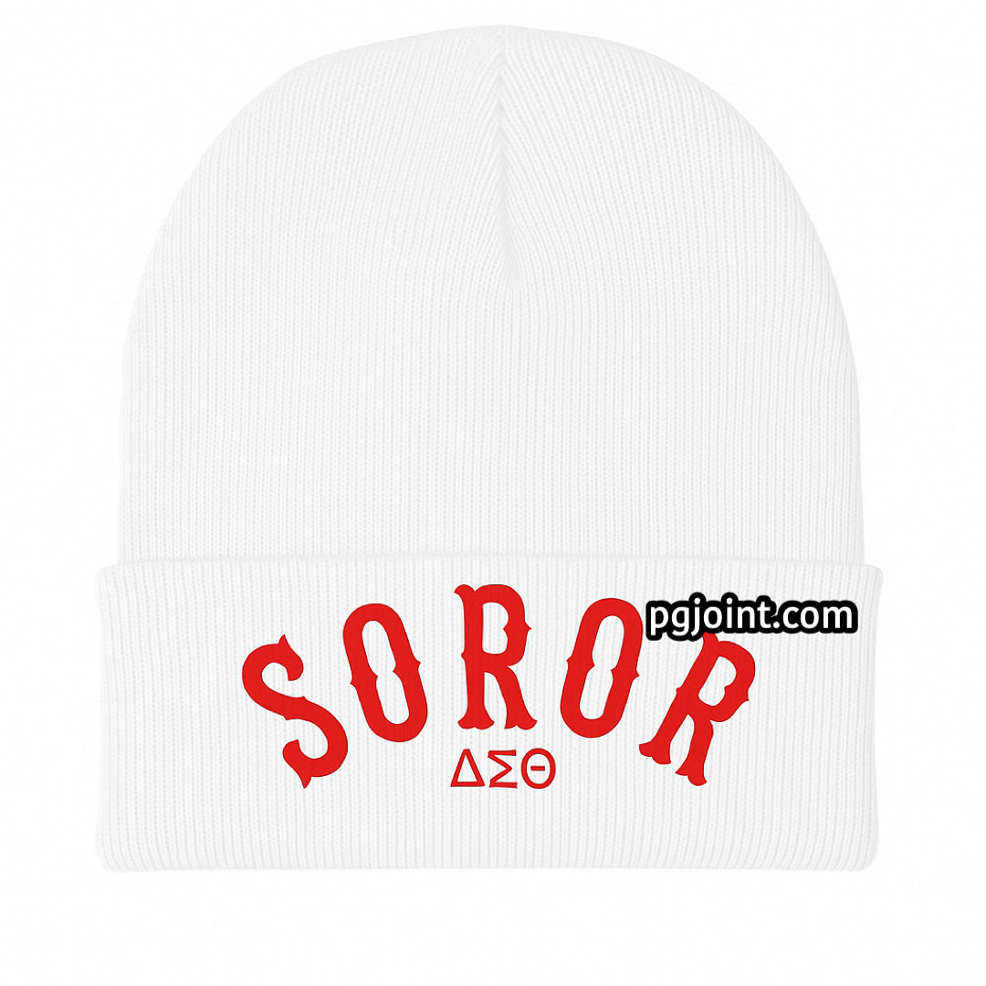 Soror embroidered beanie Delta Sigma Theta