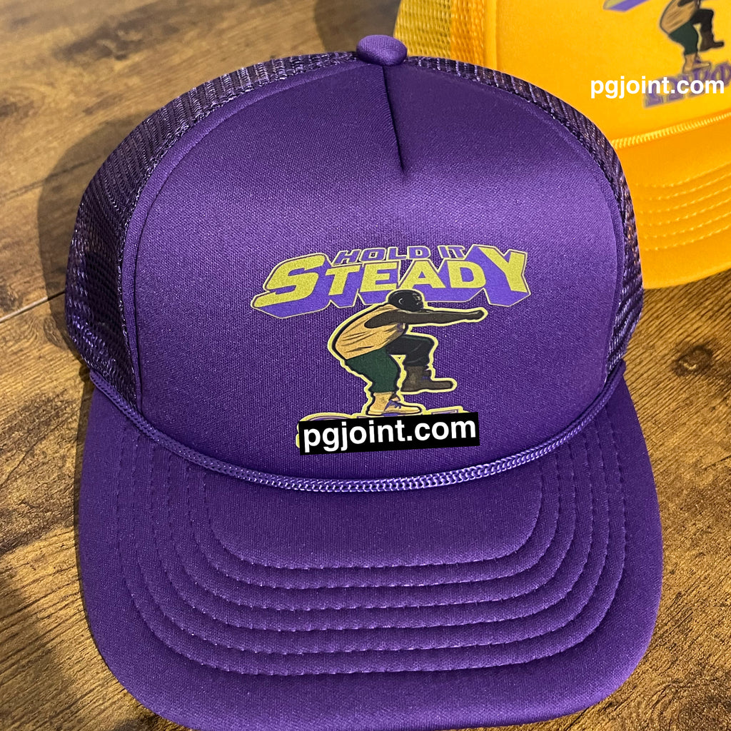 Hold it steady printed trucker hat