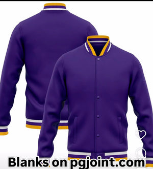 Blank Purple wool letterman