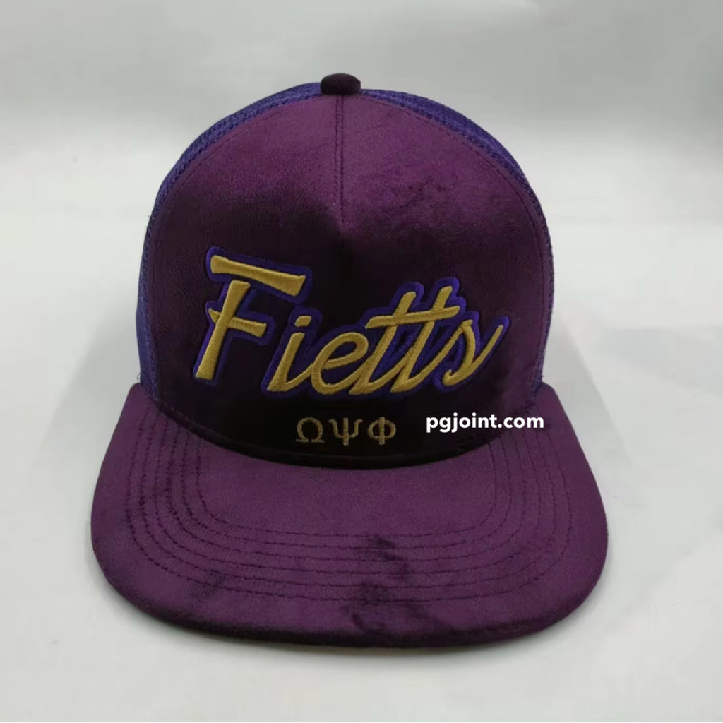 Omega Psi Phi FIETTS suede mesh SnapBack