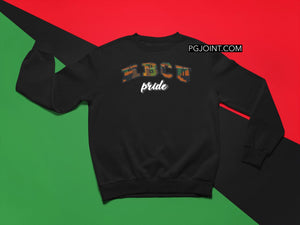 HBCU pride embroidered Kente sweatshirt or hoodie