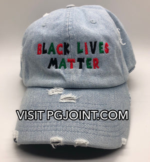 Denim rugged BLM embroidered hat