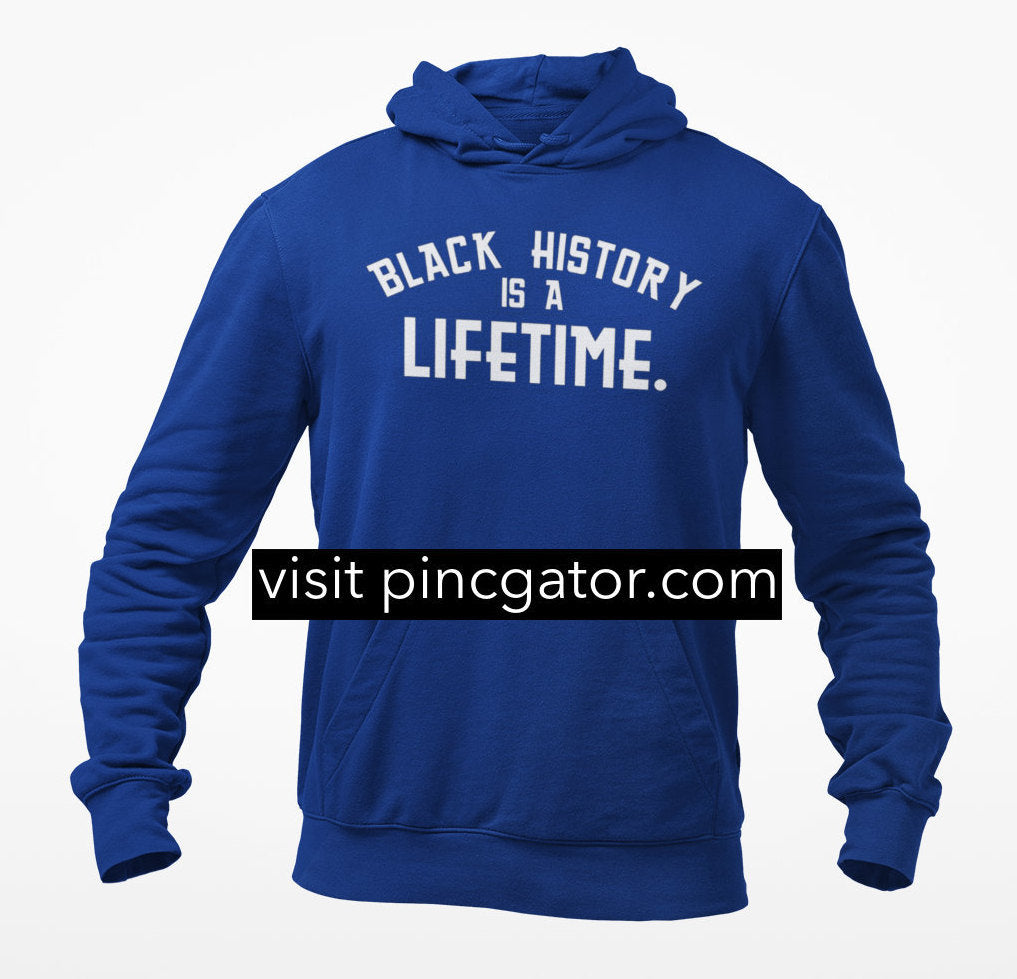 Embroidered Black History sweatshirt or hoodie