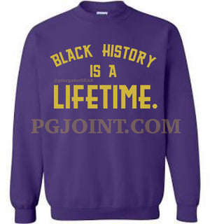 Embroidered Black History sweatshirt or hoodie