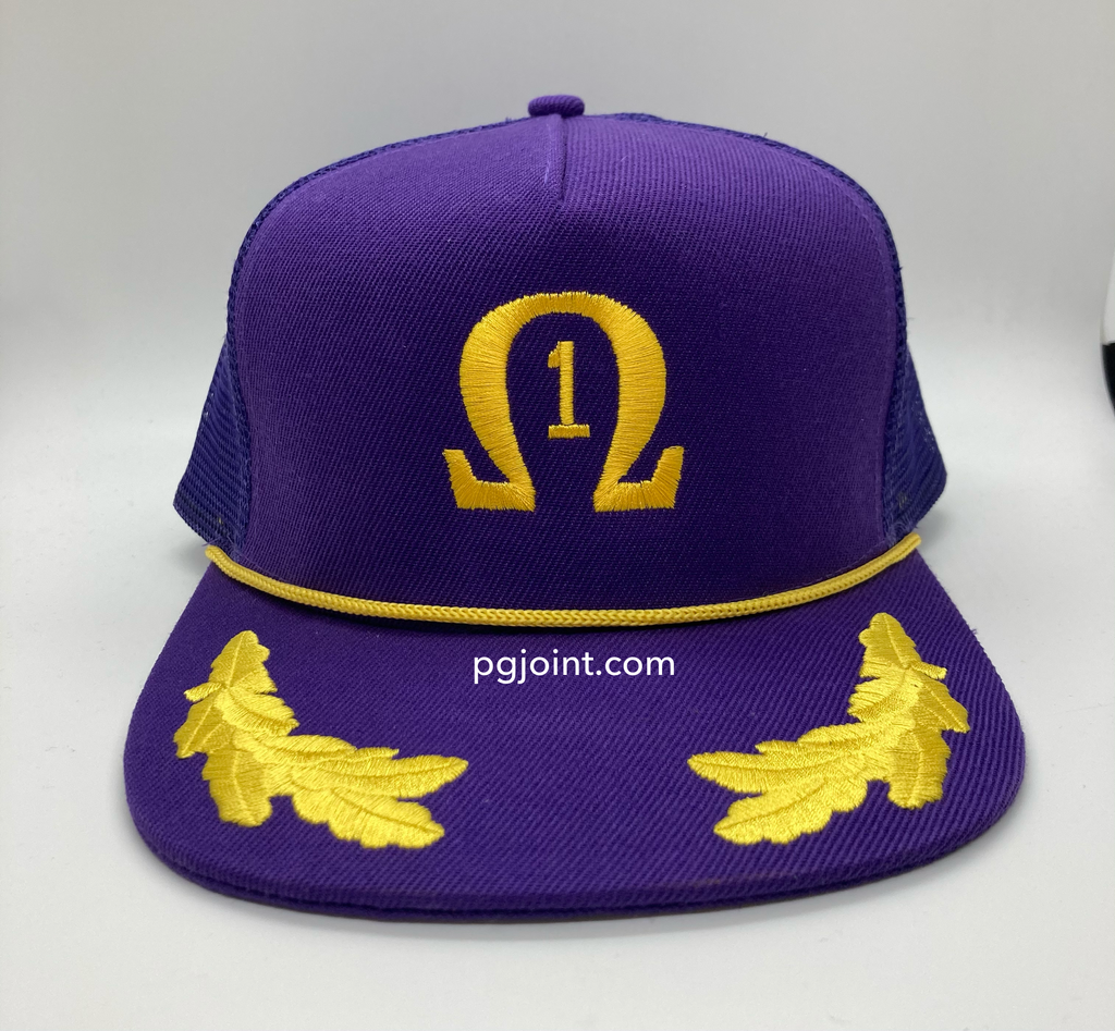 Purple embroidered Captains cap ΩΨΦ