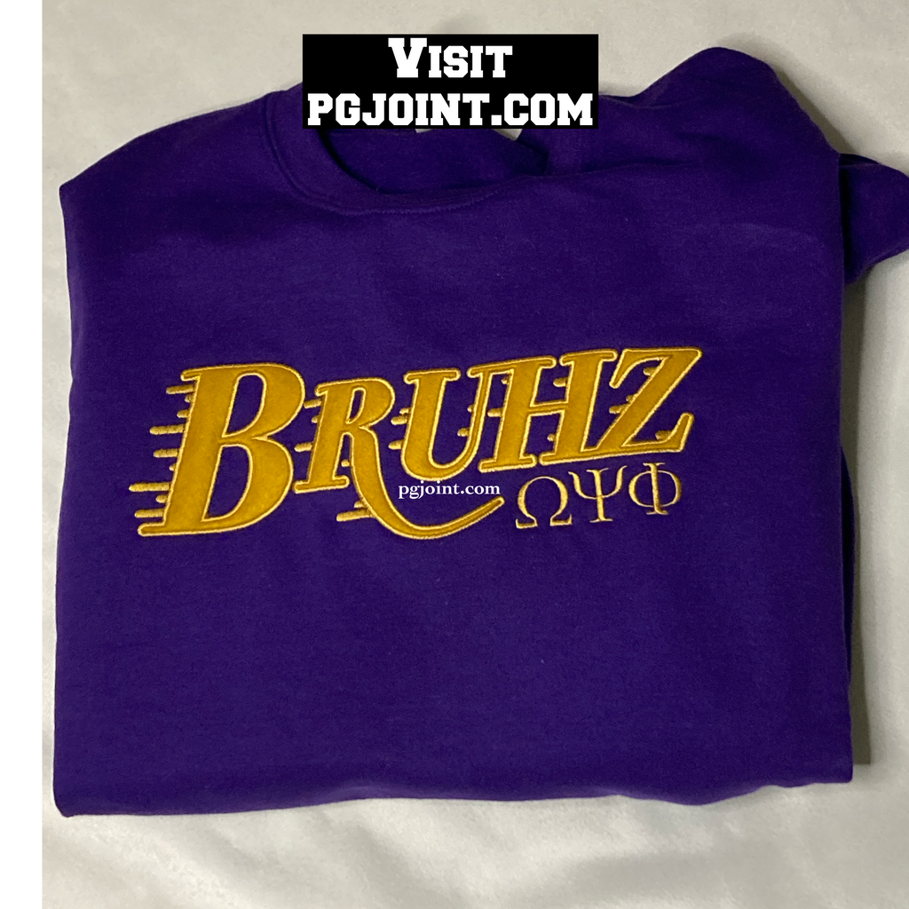 Embroidered BRUHZ hoodie or sweatshirt