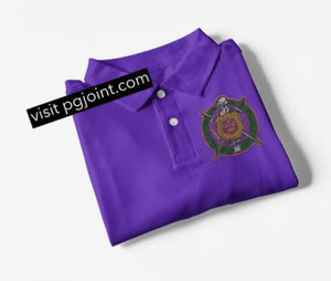 Embroidered shield polo for ΩΨΦ