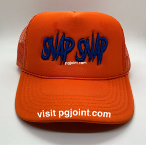 Embroidered 3D Snap Snap trucker hat