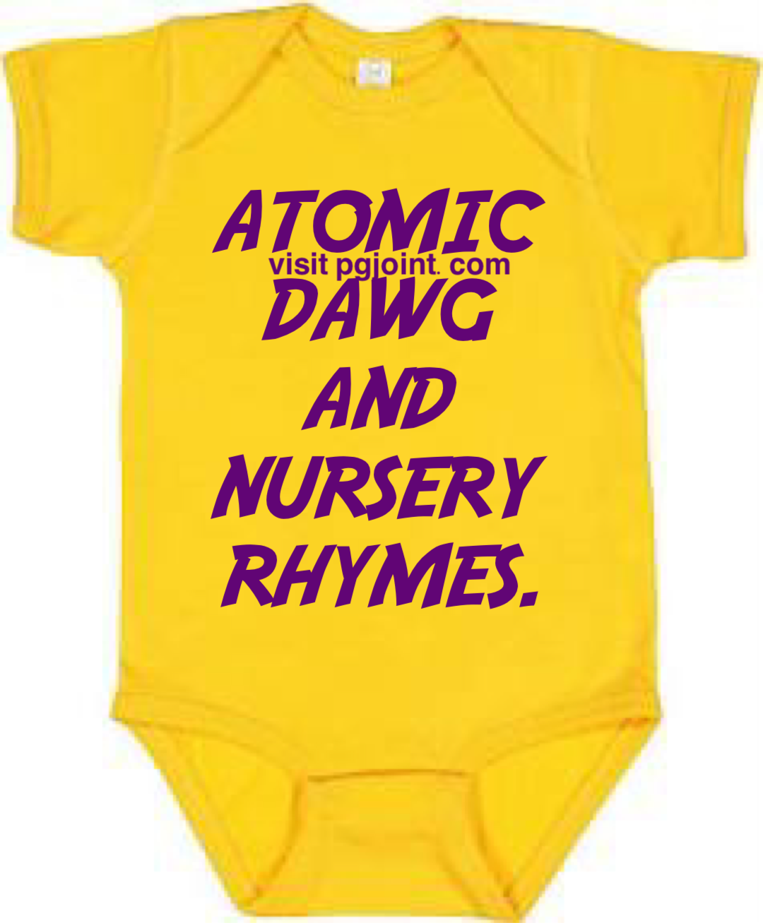 Atomic Dawg and nursery rhymes onesie