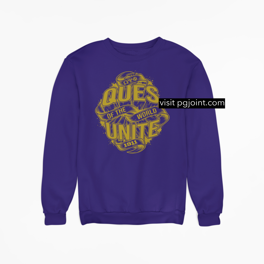 QUES OF THE WORLD UNITE SWEATSHIRT Omega Psi Phi